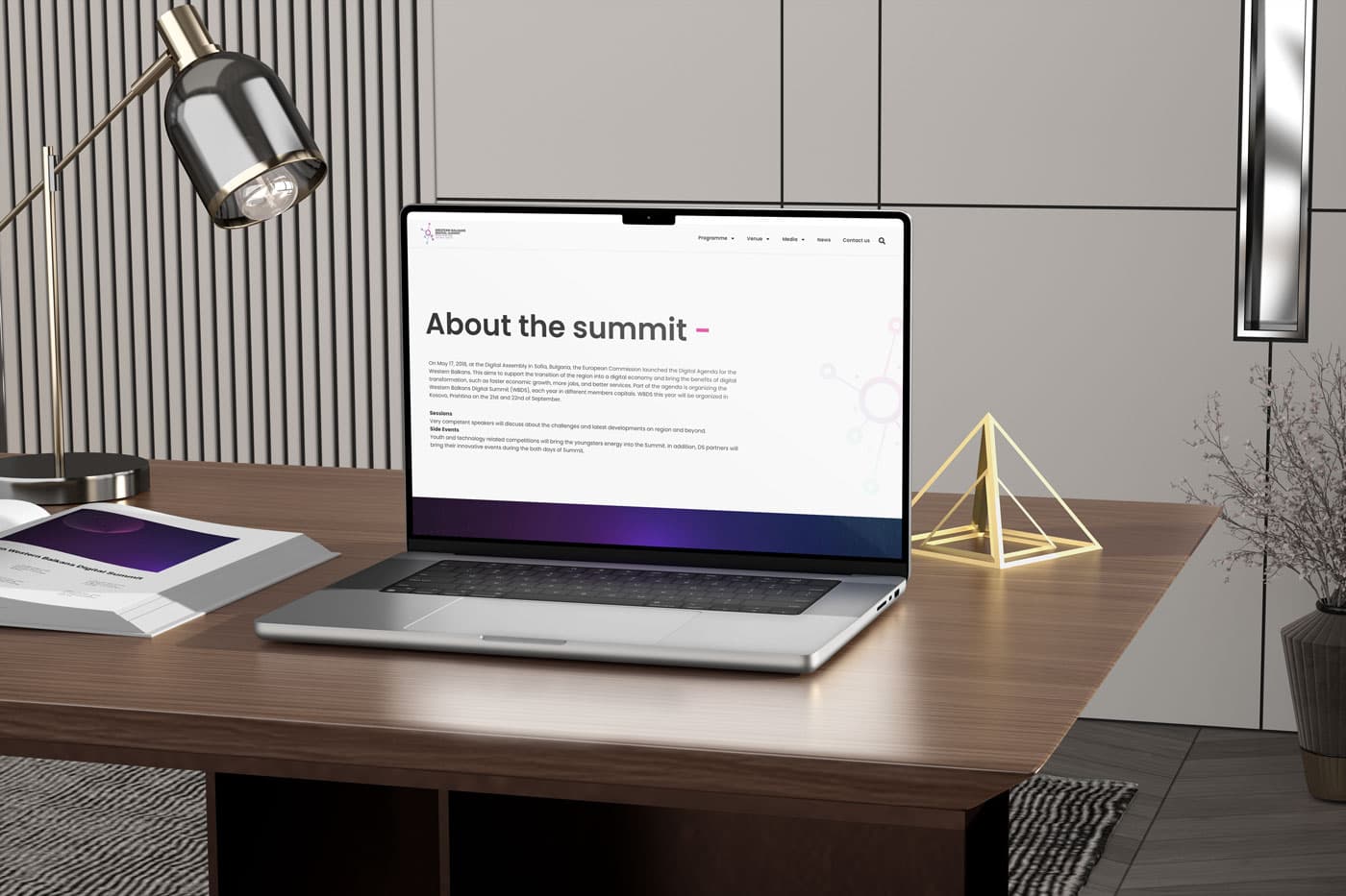Screenshot of Event website for the 5th Western Balkans Digital Summit