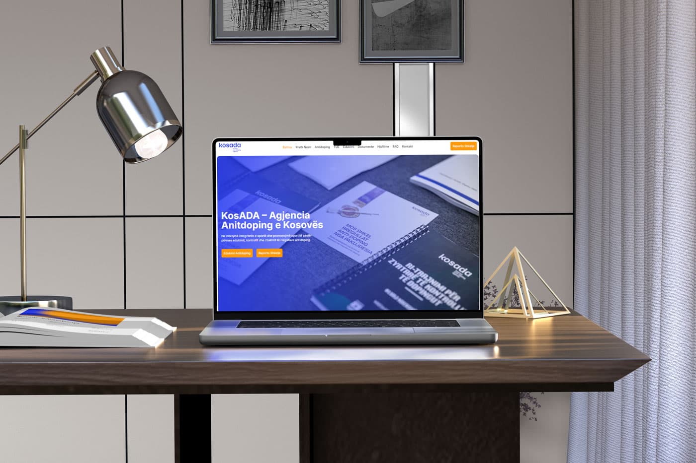 Screenshot of Institutional website for Kosovo's Anti-Doping Agency